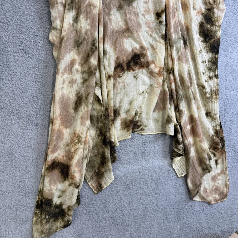 Steve Madden Kimono Cardigan Womens‎ One Size Neutral Tie Dye Boho Ruana Wrap